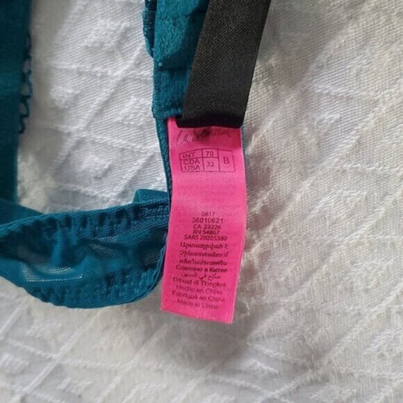 La Senza Lightly Lined Vibrant Blue/Teal Plunge "Obsession" Bra- 32B - Picture 14 of 16